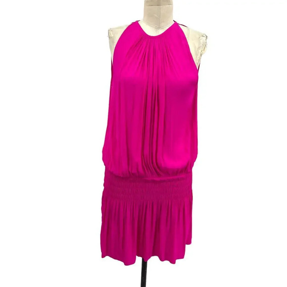 Ramy Brook Paris Sleeveless Dress in Wild Rose‎ Hibiscus Pink Size Medium - Picture 2 of 12